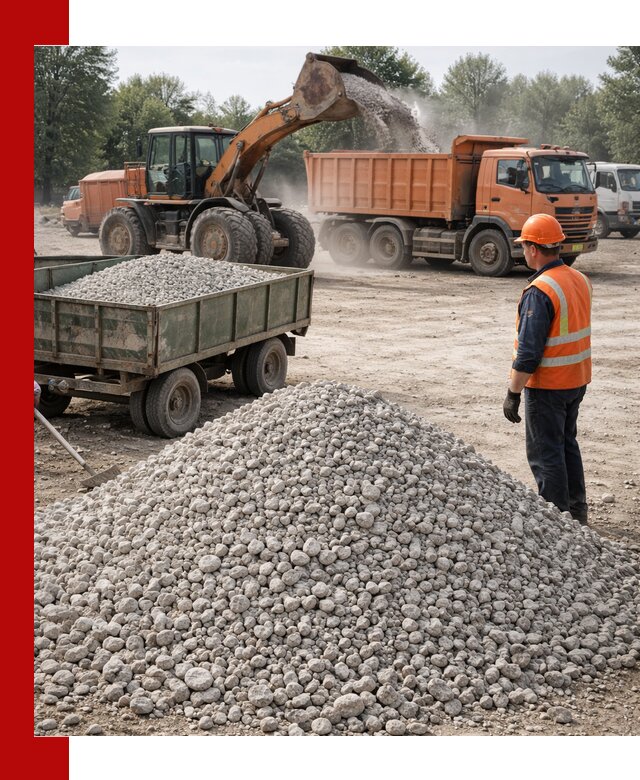 Доставка известнякового щебня фракция 20–40 в Сердобске