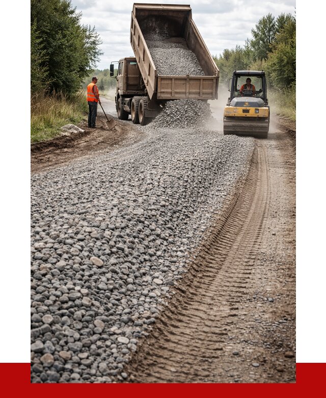 Щебень для отсыпки дороги в Сердобске от 2730 р. ПРОНЕРУДСрд