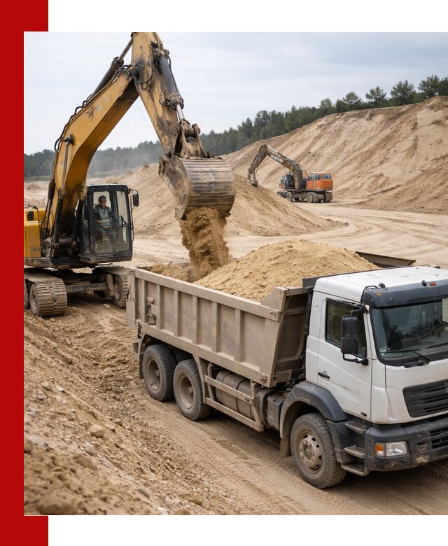 Доставка карьерного песка с самосвалами и разгрузкой в Сердобске