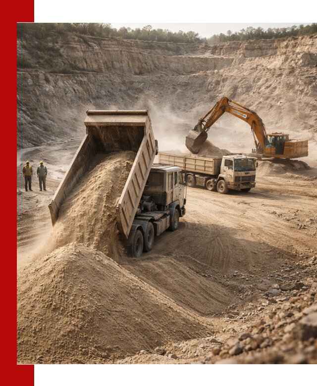 Карьерный песок навалом с доставкой в Сердобске