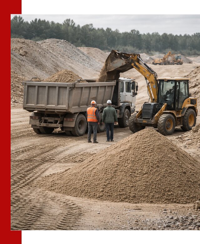 Карьерный среднезернистый песок с доставкой в Сердобске