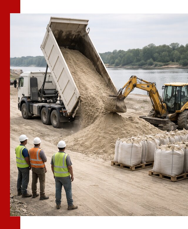 Доставка речного песка в Сердобске самосвалами и погрузкой