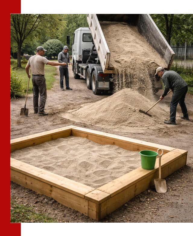 Песок для песочницы с доставкой в Сердобске недорого и чистый