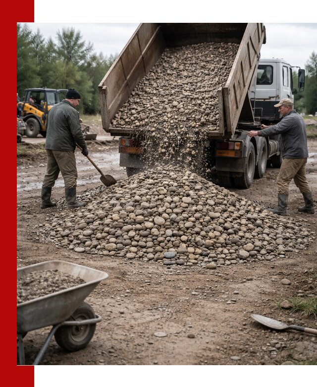 Доставка гальки речной оптом и в розницу в Сердобске
