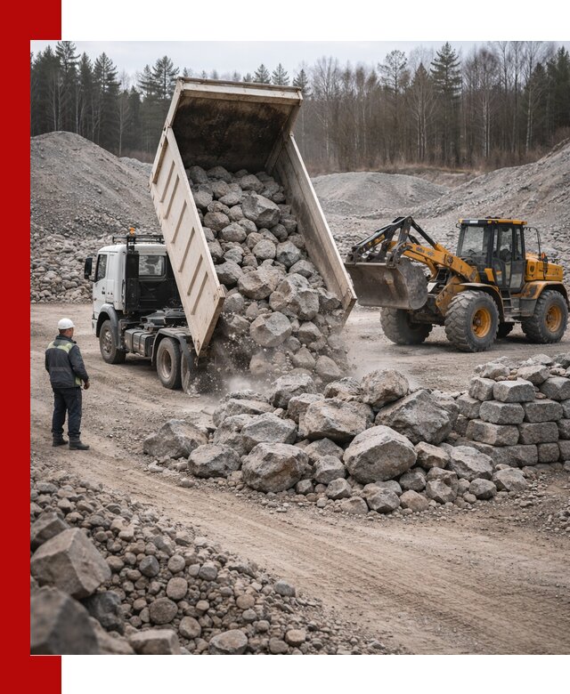 Доставка и продажа бутового гранитного камня в Сердобске