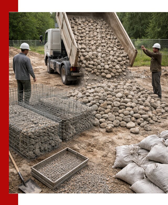 Камень для габионов фракция 70–151 в Сердобске