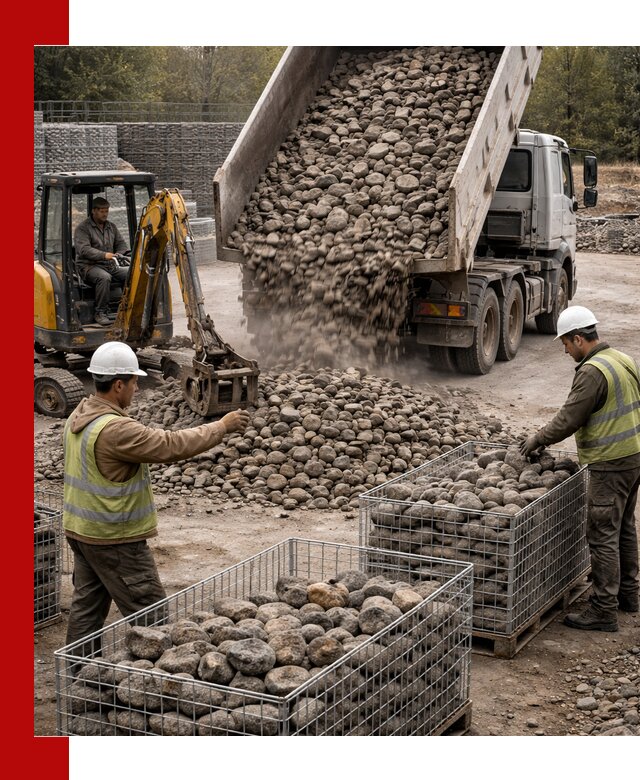 Камень для габионов фракция 100–201 в Сердобске