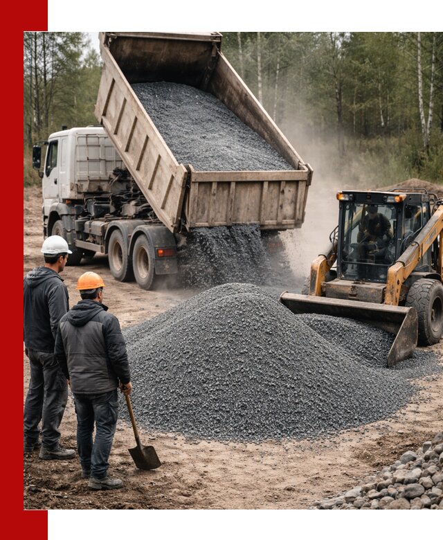 Гранитный отсев 0-5 с доставкой и разгрузкой в Сердобске