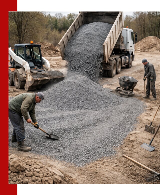 Отсев для подсыпки в Сердобске — доставка и подсыпка на участок