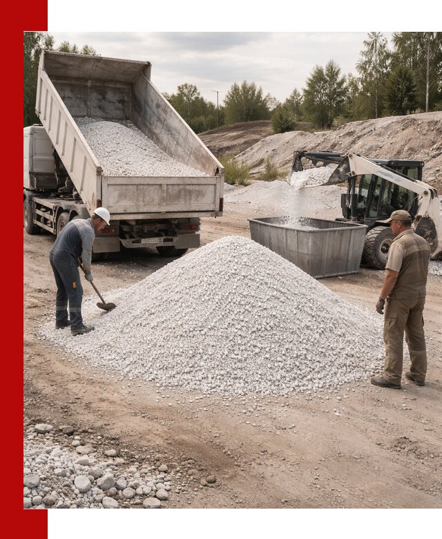 Доставка и продажа белой мраморной крошки в Сердобске