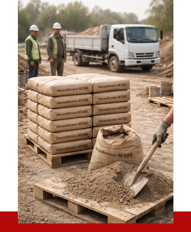 Пескобетон М300 в Сердобске с доставкой от 4702 р. за куб | ПРОНЕРУДСрд