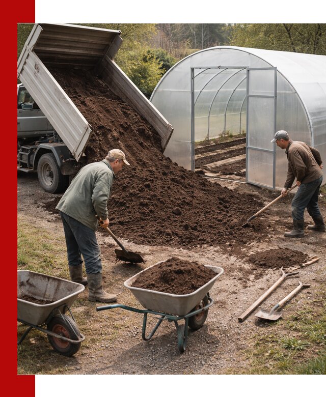 Грунт для теплицы с доставкой в Сердобске — плодородный субстрат под растения