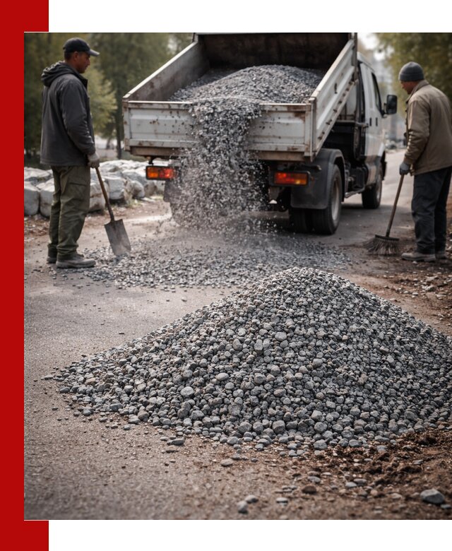 Гранитная крошка для посыпки дорог и тротуаров в Сердобске