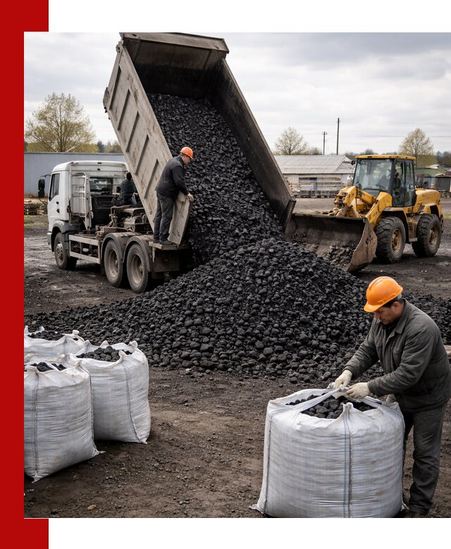 Доставка каменного угля в Сердобске оптом и в розницу