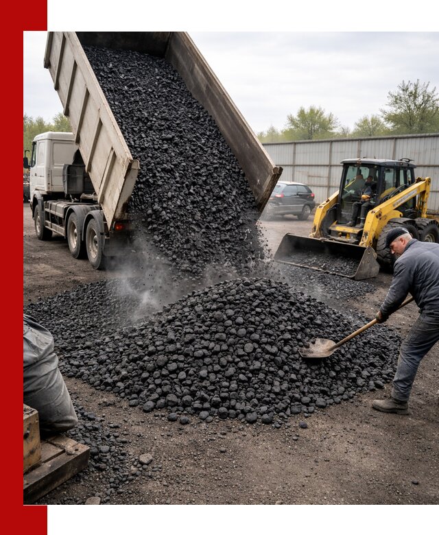 Доставка угля орех в Сердобске оптом и в розницу