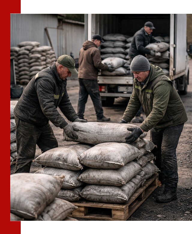 Доставка угля в мешках по выгодным ценам в Сердобске