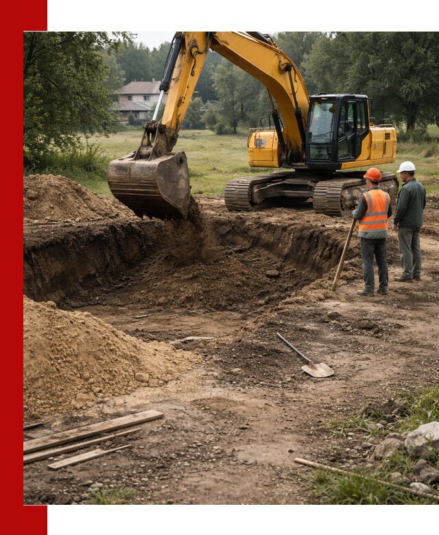 Рытье котлована под фундамент в Сердобске (быстро и недорого)