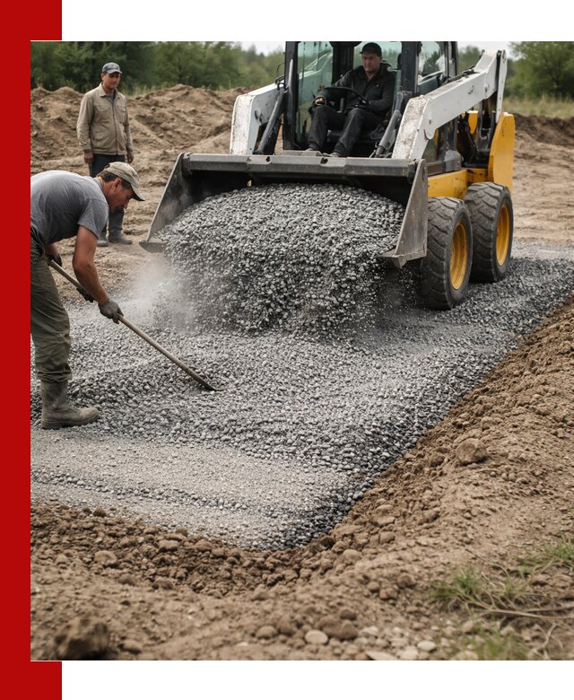 Устройство щебеночной подушки в Сердобске для дорог и фундаментов